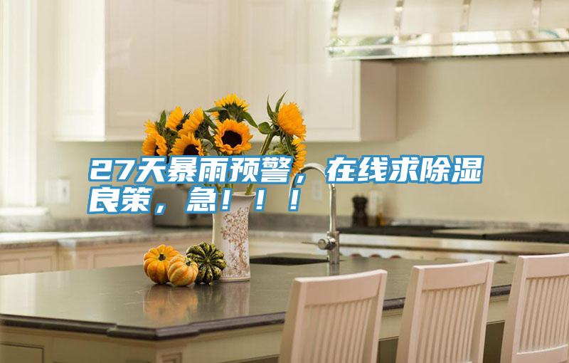 27天暴雨預警,在線求除濕良策,急!!!